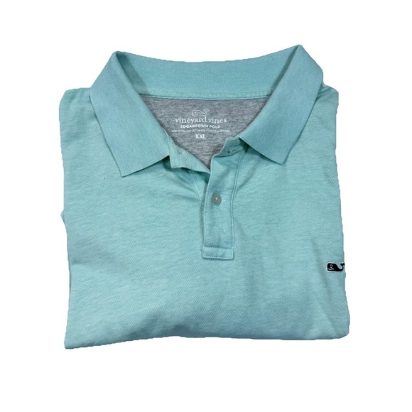 Vineyard Vines Edgartown Aqua Blue Polo Men's Size XXL - Picture 1 of 7